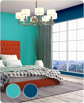 Indigo Master BedroomTrending Colours Image 12